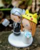 Picture of Thor groom & Pikachu bride Wedding Cake Topper, Movie inspire wedding theme, Game Commission Wedding topper