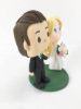 Picture of Funko Pops Bride & Groom Wedding Cake Topper, Green Wedding Theme