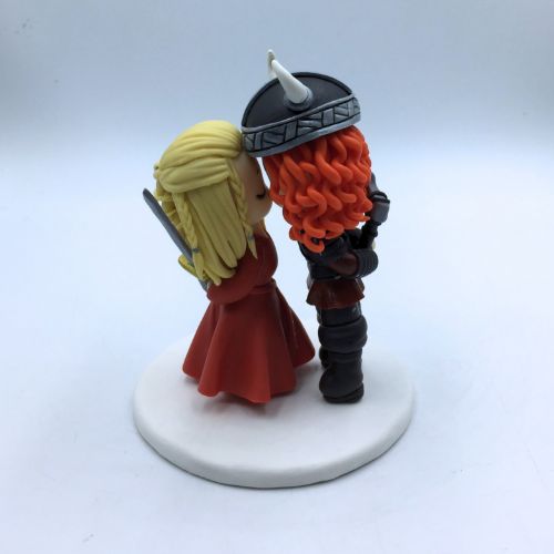 Picture of Vikings Inspired Wedding Cake Topper, Wedding Gift for Vikings Fans