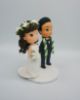 Picture of Mini Hawaiian Bride & Groom Wedding Cake Topper, Beach Wedding Cake Topper