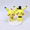 Picture of Pikachu Bride & Groom Wedding Cake Topper, Pokemon Inspired Cake Topper