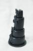 Picture of Black Wedding cake miniature replica figurine, Christmas wedding cake ornament