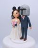 Picture of Mandalorian Wedding Cake Topper, Star Wars & Mickey Wedding Cake Topper, Pink Wedding theme