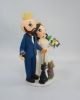 Picture of Kingdom Hearts inspired wedding cake topper, Custom Game Commission, Bride & Groom with cats topper