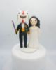 Picture of Gundam Wedding Cake Topper, Gundam Groom Clay Miniature