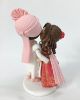 Picture of Indian Wedding Cake Topper, Cheek Kissing  Wedding Couple, Middle East Wedding Cake Topper