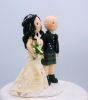 Picture of Scottish Wedding Cake Topper, Love Pinch Wedding Cake Topper, Funny Kilt Groom Wedding Figurine