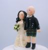 Picture of Scottish Wedding Cake Topper, Love Pinch Wedding Cake Topper, Funny Kilt Groom Wedding Figurine