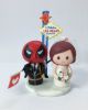 Picture of Deadpool Wedding Cake Topper,  Marvel Fans Wedding, Las Vegas Wedding Cake Topper