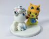 Picture of Ninetales & Pikachu Wedding Cake Topper, Pokemon Fans Wedding, Pikachu & Dragonite Clay Figure