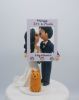 Picture of Hinge Wedding Cake Topper With A Dog, Online Dating wedding theme