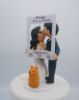 Picture of Hinge Wedding Cake Topper With A Dog, Online Dating wedding theme