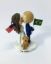 Picture of Brazilian Groom and American Bride Wedding Cake Topper with dog, International wedding couple