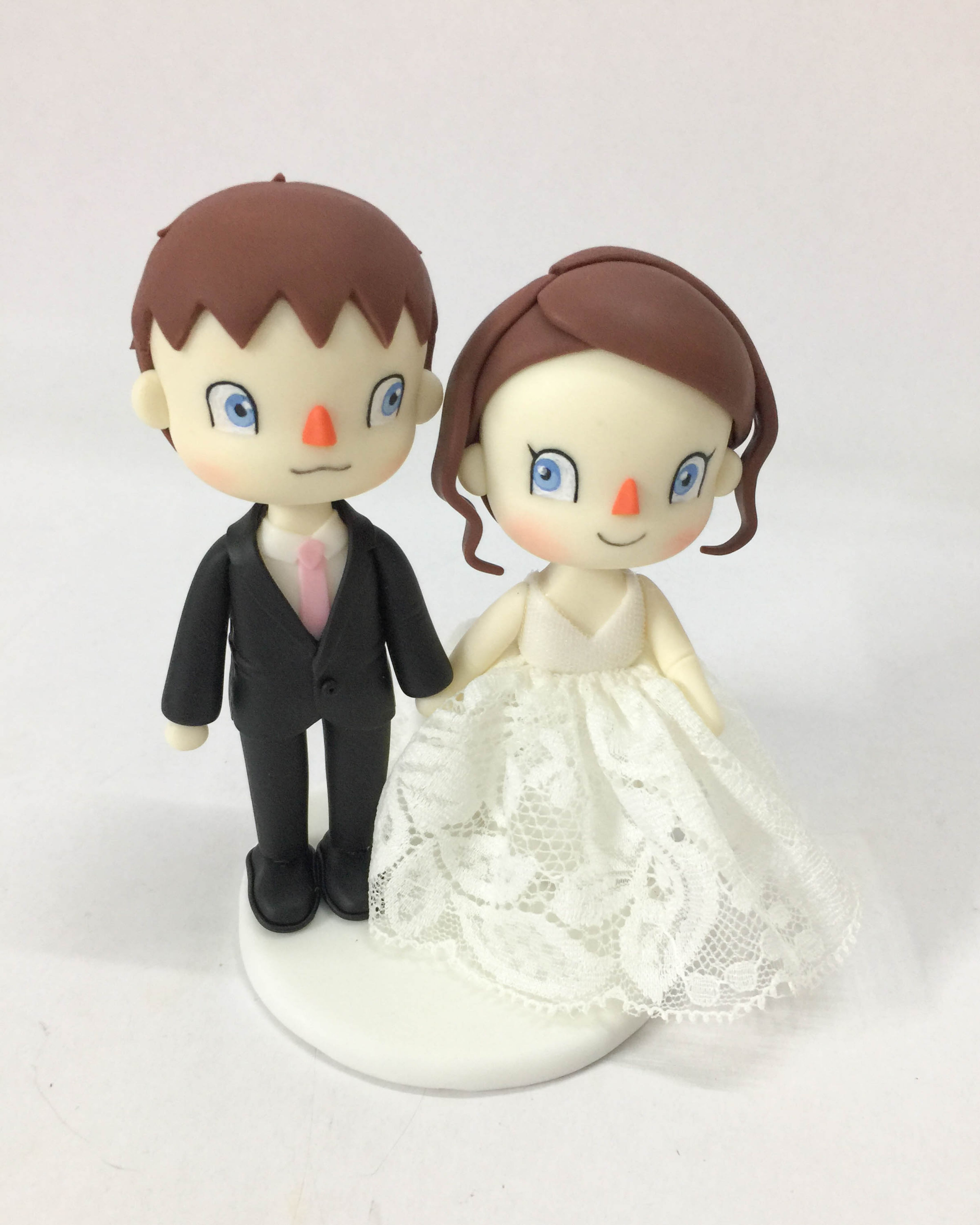 Picture of Mini Animal Crossing Wedding  Cake Topper, Custom Villager Figurine Wedding Topper