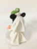 Picture of Minnie Mouse Bride & Yoshi Groom Wedding Cake Topper, Cartoon Character Wedding Figurine, Disney Wedding Theme