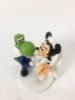 Picture of Minnie Mouse Bride & Yoshi Groom Wedding Cake Topper, Cartoon Character Wedding Figurine, Disney Wedding Theme