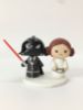 Picture of Mini Star Wars Wedding Cake Topper, Darth Vader Groom and Princess Leia Bride