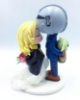 Picture of Star Wars Mandalorian Wedding Cake Topper, Baby Yoda Wedding Cake Topper