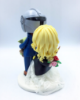 Picture of Star Wars Mandalorian Wedding Cake Topper, Baby Yoda Wedding Cake Topper