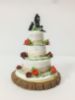Picture of Nude Wedding Cake With Topper Replica Figurine, Woodland Wedding Cake Ornament, Clay Wedding Cake Replica, Anniversary Gift Idea