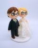 Picture of Animal Crossing Wedding Cake Topper, Villager Bride & Groom Wedding Cake Topper