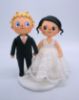 Picture of Gamer Wedding Cake Topper, Animal Crossing Bride & Groom villager Figurine