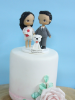 Picture of Love wedding cake topper with dog