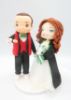 Picture of Back to the Future and Harry Potter wedding cake topper, Marty Mcfly groom figurine