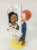 Picture of Bumble Wedding Cake Topper,  Interracial Wedding Couple, Dating App Wedding Cake Topper