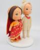 Picture of Indian Wedding Cake Topper, Chubby Bride & Groom wedding topper, Plus Size Wedding Couple