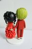 Picture of Mini Beetlejuice & Lydia Wedding Cake Topper, Tim Burton Beetlejuice Inspired Wedding Cake 