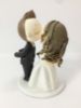 Picture of Kissing wedding couple with a dog, Bride & Groom with dog wedding cake topper, Wedding gift for dog mama, Pug Mama Gift