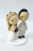 Picture of Boho Chic wedding cake topper, Rustic Wedding Cake topper, Flower Crown Wedding Cake Topper