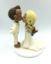 Picture of Chic Vintage Wedding Cake Topper, Kissing Bride & Groom wedding cake topper