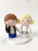 Picture of Han Solo Groom & Blonde Princess Leia Bride Wedding Cake Topper, Star Wars Fans Anniversary Gifts, Geek Party Decor