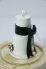 Picture of 3D Wedding Cake Ornament with a dog (2 tiers), wedding cake replica