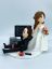 Picture of Game Over Wedding Cake Topper, Bride Dragging Groom Wedding Figurine, Anniversary Gifts for Gamers, Birthday Gift for Gaming Addicts