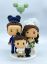 Picture of Funko Pop Family Cake Topper with Cat, Pilot Groom Wedding Figurine, Wedding Cake Topper with Son & Cat, Pokemon Cake Topper, Disney Wedding Theme