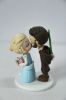 Picture of Star Wars & Cinderella Inspired Bride and Groom Wedding Cake Topper, Kissing bride groom topper