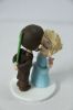 Picture of Star Wars & Cinderella Inspired Bride and Groom Wedding Cake Topper, Kissing bride groom topper