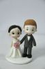 Picture of Classic Wedding Cake Topper, Traditional Bride and Groom Figurine