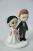 Picture of Classic Wedding Cake Topper, Traditional Bride and Groom Figurine